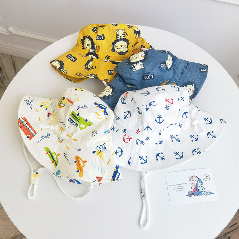 儿童渔夫帽春夏季男女宝宝防晒帽婴幼儿纯棉薄款遮阳帽透气可调节,童装/婴儿装/亲子装,帽子,淘宝优惠券,粉丝福利购,淘宝优惠卷