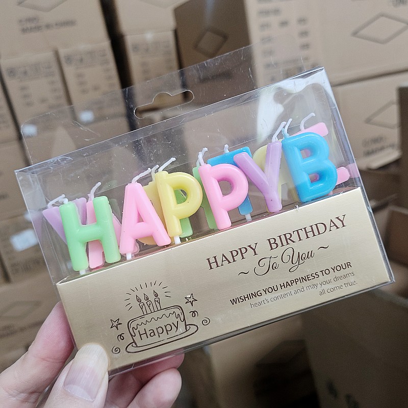 happybirthday英文字母生日蜡烛