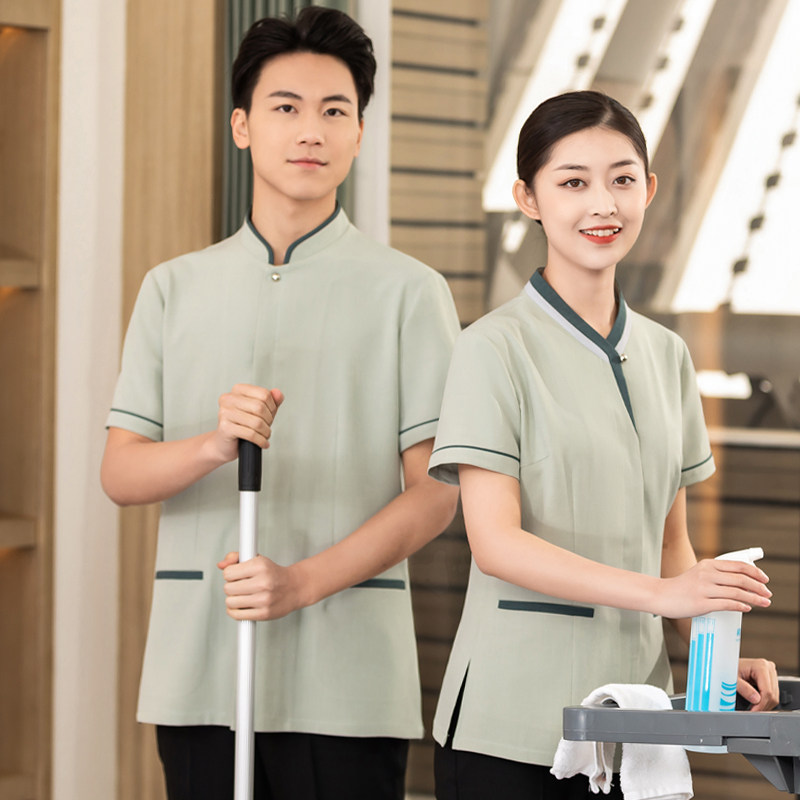 保洁工作服短袖夏装酒店宾馆客房工作服物业阿姨工装小区半袖保洁