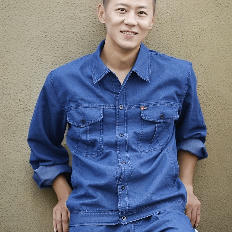 牛仔工作服装套装工地劳保服工装