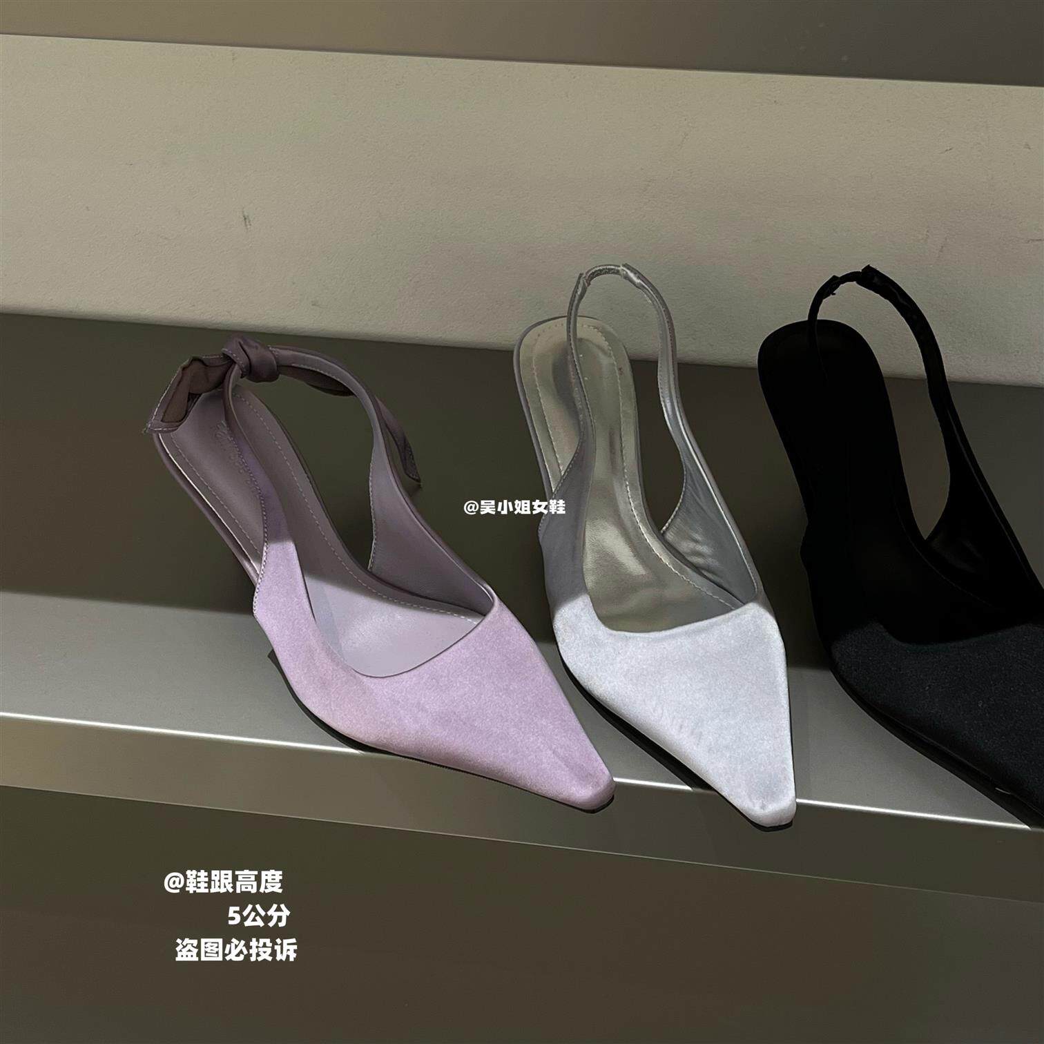 2026夏季新款法式气质小方头高跟鞋时尚百搭显瘦配裙子后空凉鞋女