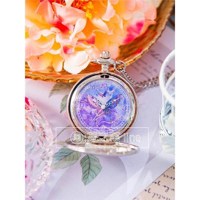 怀表diy定制表盘可放照片学生儿童女款项链小手表男款复古二次元