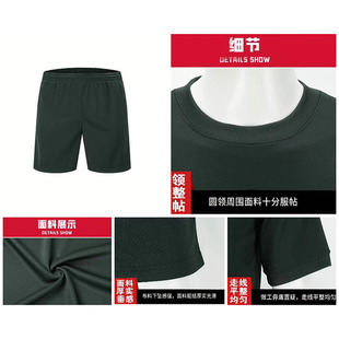 套装 新品 夏季 作训体能服短袖 体能服训练服短袖 运动速干上衣t恤男