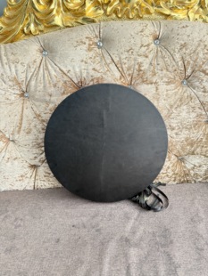 文王鼓二神鼓43纯黑牛溜子神鼓实木黄玻璃独板鱼脊圈正反劲双簧