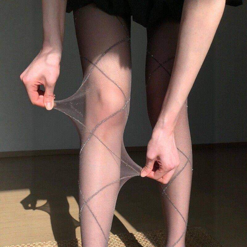 纯欲风银线交叉绑带丝袜女 超薄透肤显瘦黑丝 辣妹穿搭性感连裤袜,女士内衣/男士内衣/家居服,连裤袜/打底袜,淘宝优惠券,粉丝福利购,淘宝优惠卷