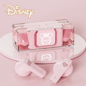 迪士尼高品质蓝牙耳机真无线半入耳游戏运动降噪透明高颜值男女生