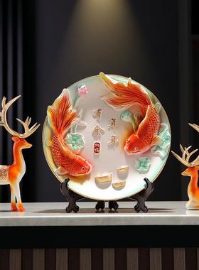 招财麋鹿家和万事兴玄关装饰摆件轻奢现代暖居客厅隔断酒柜装饰品