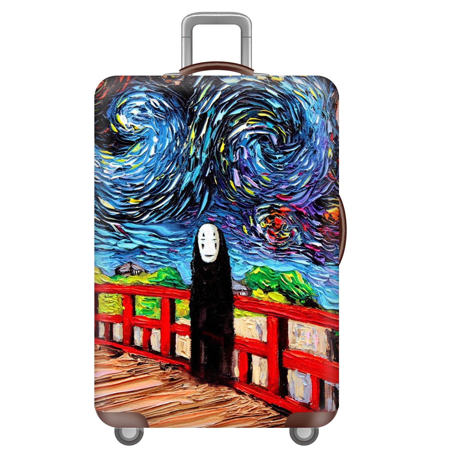 星夜无脸男弹力箱套拉杆箱旅行旅游登机行李皮箱保护罩防尘袋耐磨