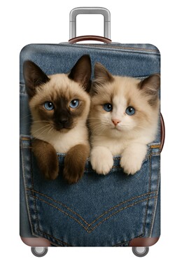 牛仔系列36狗狗弹力箱套拉杆箱旅行旅游登机行李皮箱保护罩防尘袋