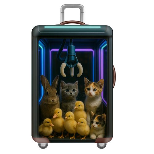 抓娃娃机83猫咪弹力箱套拉杆箱旅行旅游登机行李皮箱保护罩防尘袋