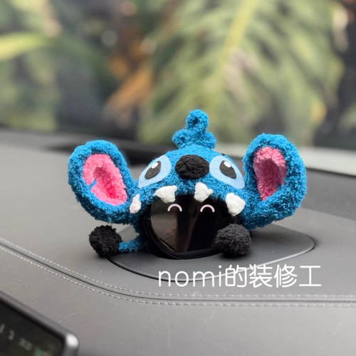 蔚来汽车nomi装饰帽子史迪仔史迪奇手工制作问界智界音响帽子