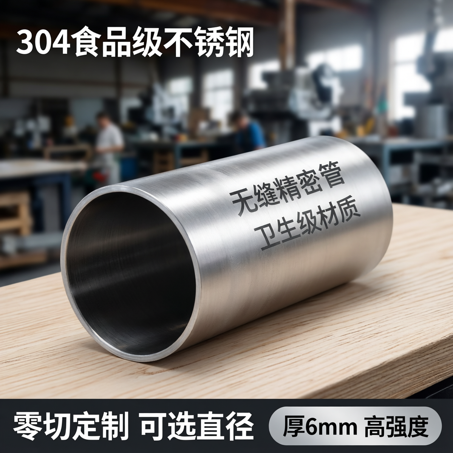 304不锈钢无缝钢管精密管卫生管零切直径30/32/33/35/36/38厚6MM
