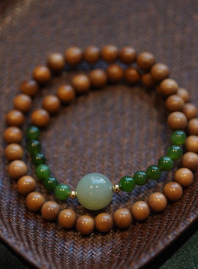 天然手链印度老山檀香简约