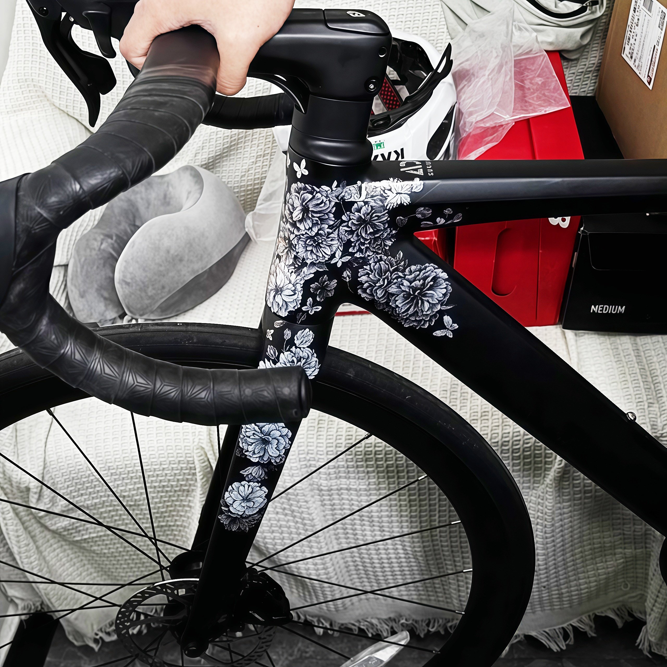 公路山地车防水防晒遮挡划痕贴纸涂装印花装饰可用于DIY车架头盔