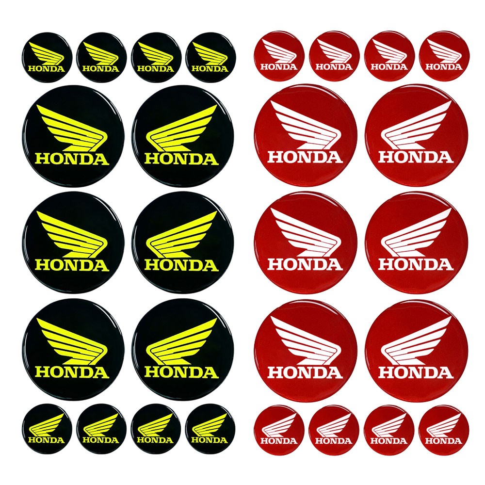 适用于本田Honda摩托车3D立体金属材质车贴滴胶水晶反光防水贴标