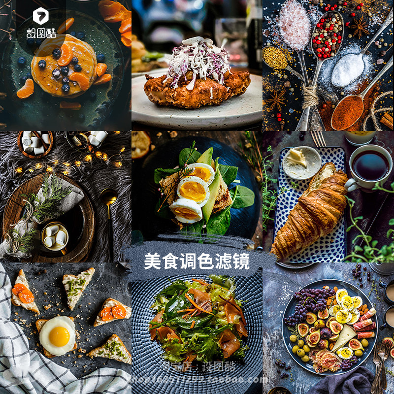 美食物调色滤镜Cameraraw/Ps/Lr调色Lut达芬奇食材Lightroom预设