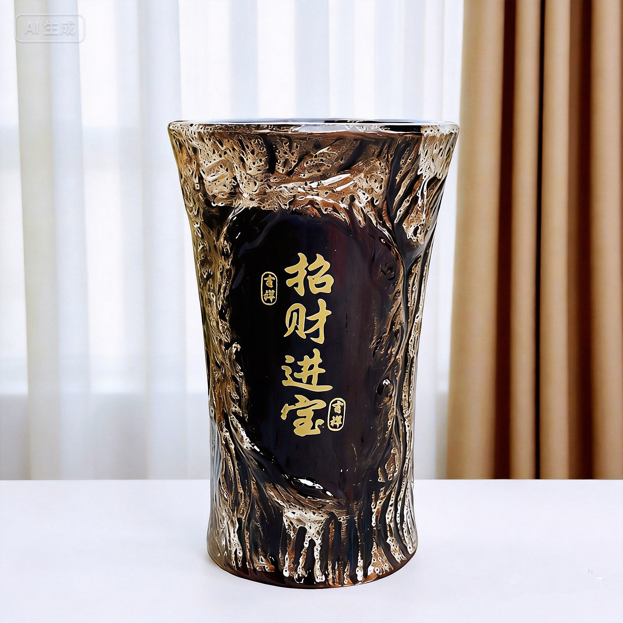 细高型花盆陶瓷特大号金钱树发财树客厅落地招财进宝陶瓷花盆包邮