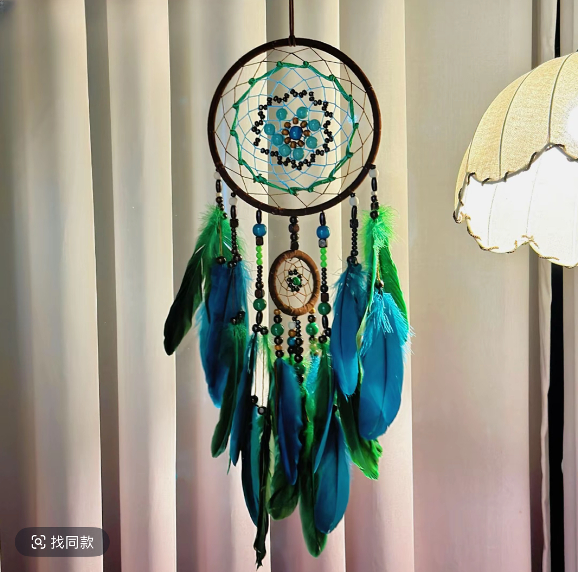 印第安复古森系捕梦网室内空中吊饰壁挂装饰品