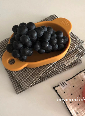 heymankids｜韩国beemymagic儿童耐高温椭圆形双耳分格辅食碗硅胶