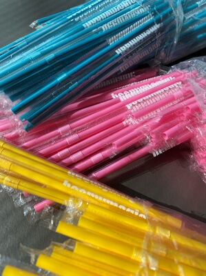 韩国进口独立包装一次性彩色吸管