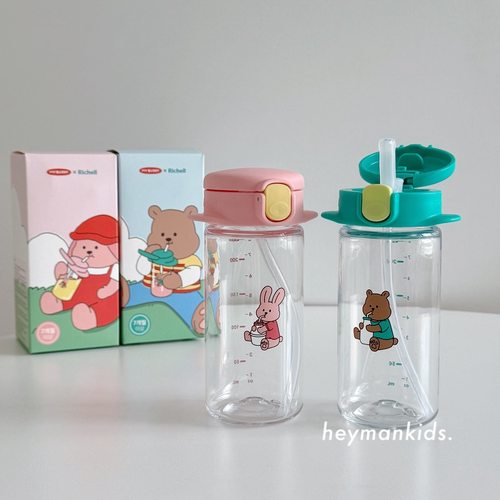heymankids｜韩国Richell利其尔合作款儿童吸管杯学饮杯便携水杯