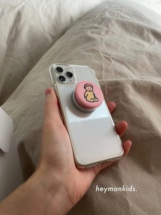 heymankids｜韩国zeroperzero品牌授权可爱手机支架液态硅胶可用