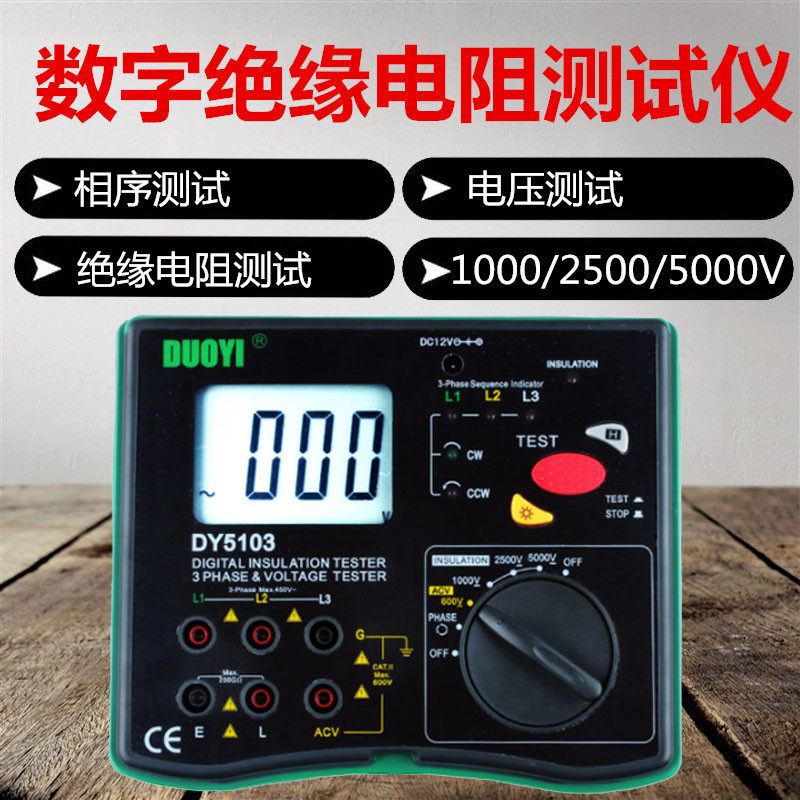 多功能数字绝缘电阻测试仪5000V