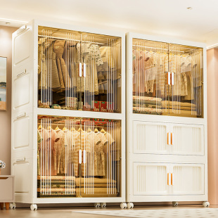 简易衣柜家用免安装 折叠收纳柜子宝宝儿童衣服整理衣橱卧室出租屋