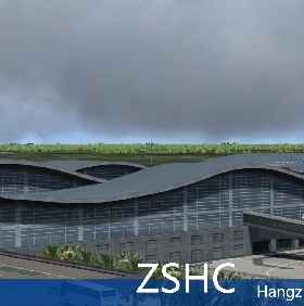 飞机哥正版zshc杭州萧山高清地景机场支持p3dv4支持gsx 廊桥动画