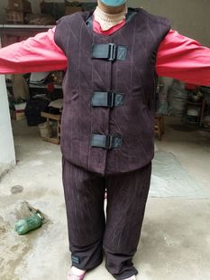 工作犬训练牛皮防抓服 耐撕迷彩帆布防咬服 训犬防护服装备