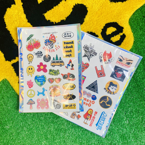 摇滚风原创纹身贴纸小松喵包邮