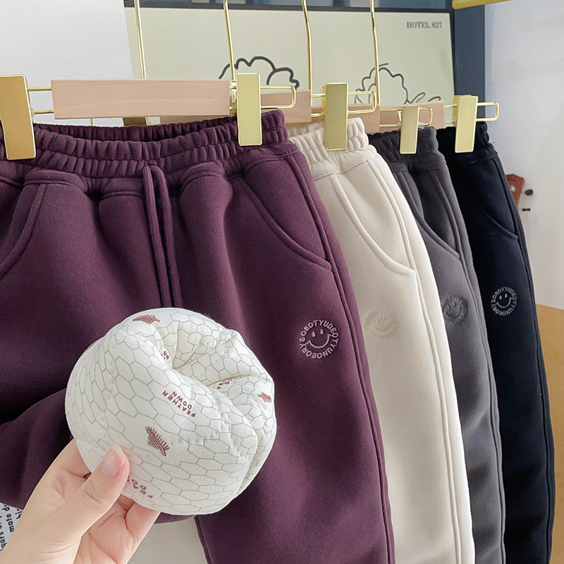 儿童棉裤冬季加厚夹棉保暖温变石墨烯四层超厚童裤休闲卫裤棉裤