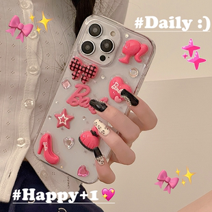 y2k少女辣妹芭比公主适用红米k60 k50至尊手机壳k40s k30i软壳k20新款note12Turbo 11tpro保护套9A 10X透明壳