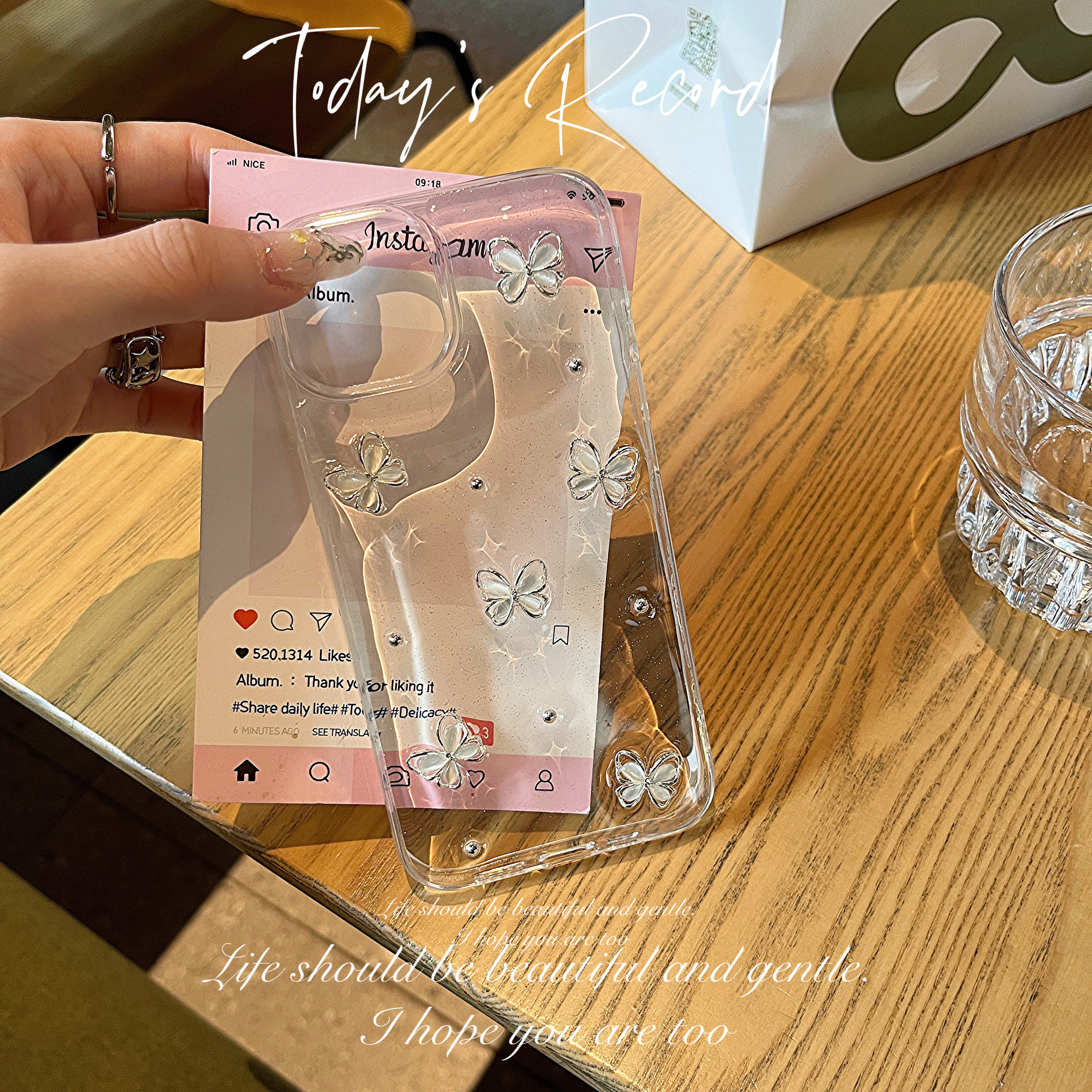 ins立体滴胶蝴蝶适用苹果17 16手机壳iPhone15promax韩风新款14pro防摔12女款小众13硅胶14pro透明全包软11女,3C数码配件,手机保护套/壳,淘宝优惠券,粉丝福利购,淘宝优惠卷