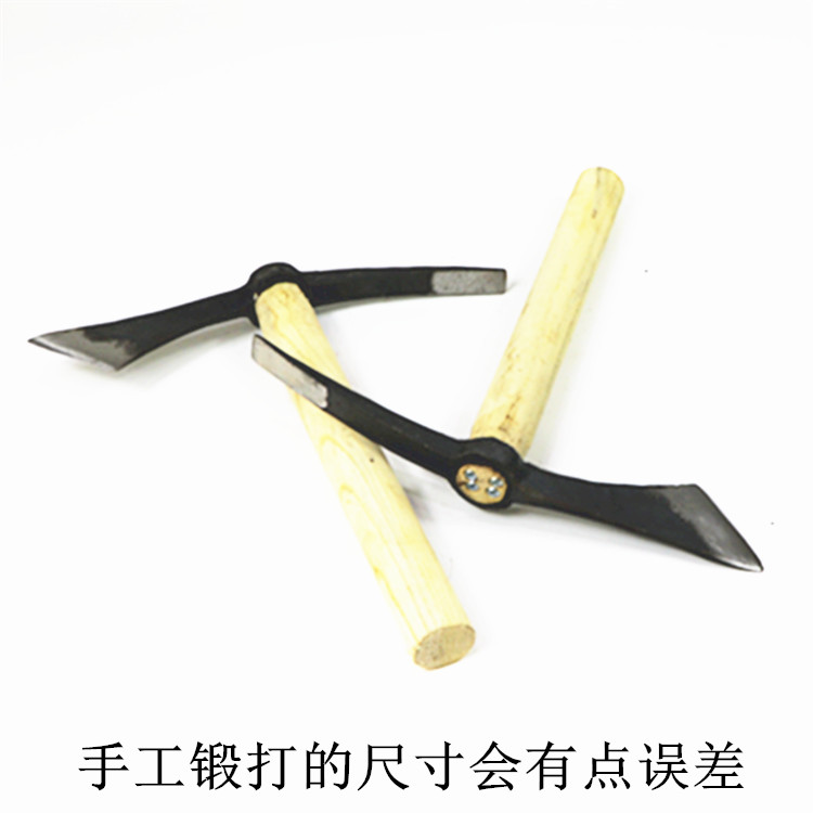 登山镐纯手工锻打弹簧钢镐小洋镐户外小锄头农业建筑用具小钢镐