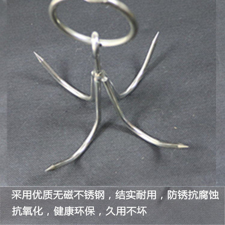 加粗猪肉钩不锈钢牛肉钩四星猪肉钩屠宰场挂肉钩市场烧腊钩4星钩