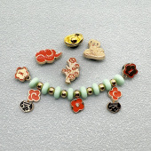 扣高级感蛇年图腾套装 25新款 花鞋 金属链条鞋 diy创意配饰 洞洞鞋