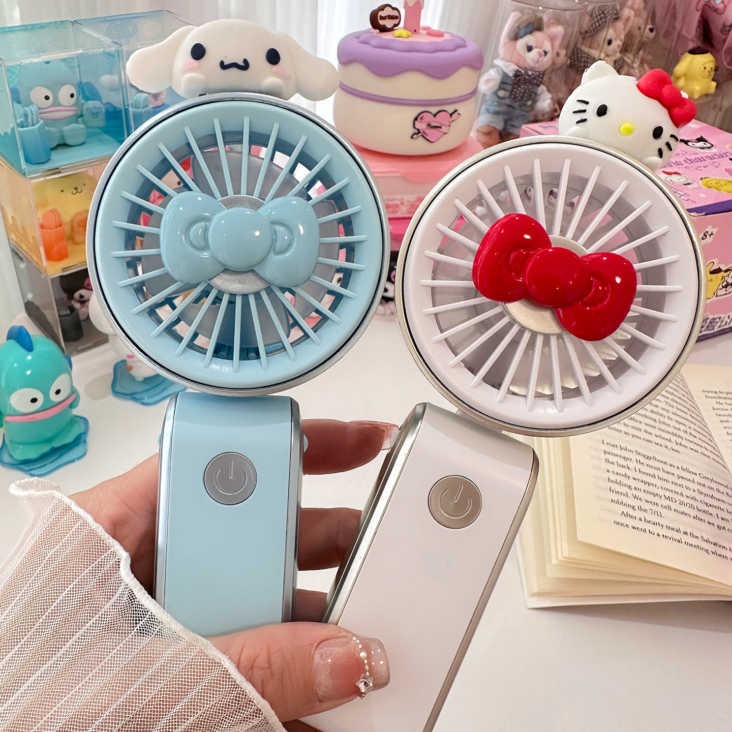 小风扇可爱便携式手持USB迷你卡通充电学生萌可折叠户外电扇礼物