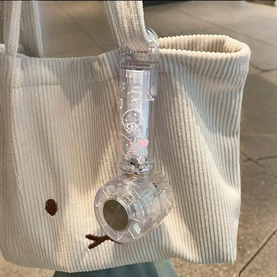 可爱KT透明风扇手持小型制冷