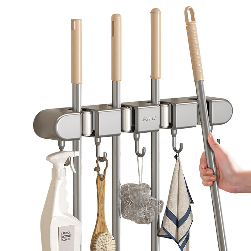 拖把壁挂夹挂扫把拖布免打孔挂钩固定架卫生间浴室门后置物架神器