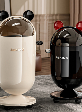 2026新款厨房垃圾桶家用客厅高颜值带盖可移动大容量免弯腰高脚