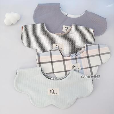 韩版双面戴宝宝口水围兜