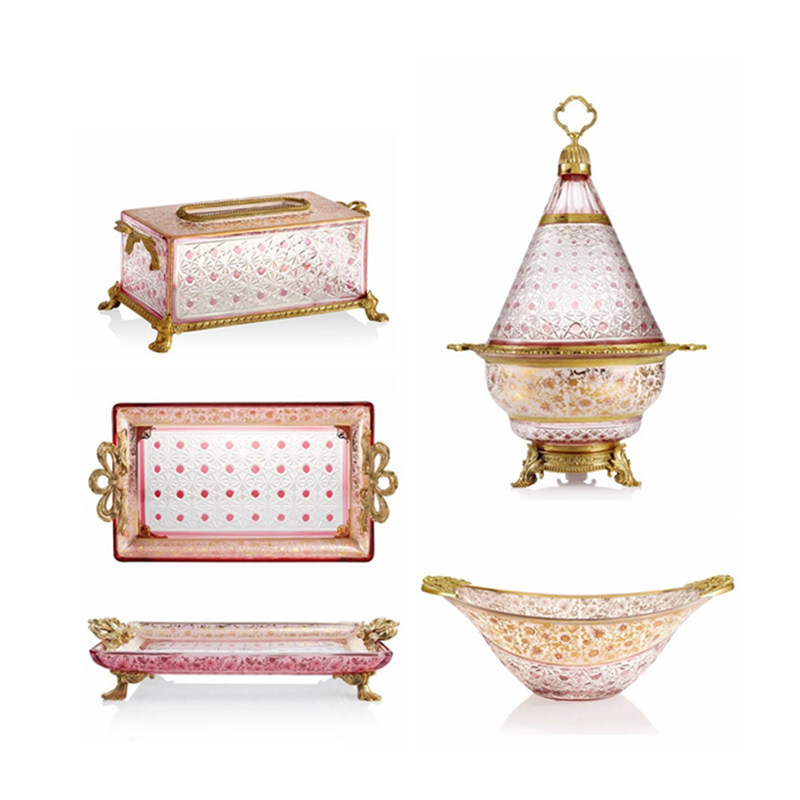 美式轻奢储物罐 欧式装饰罐子家居饰品 法式新古典玻璃罐瓶子摆件