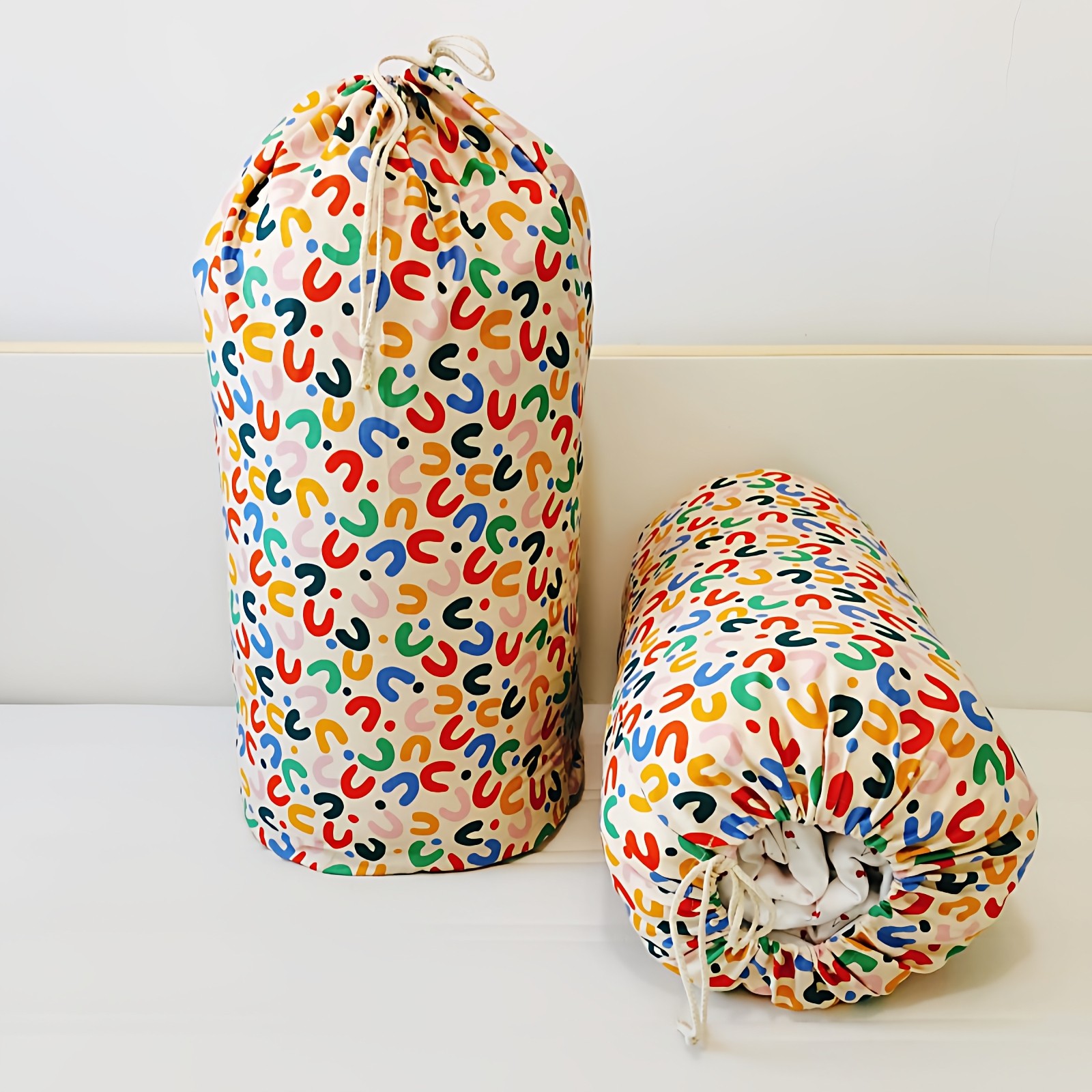 单层纯棉北欧风格家用卧室衣柜装被子衣物收纳袋抽绳束口袋防尘袋,收纳整理,被子防尘袋,淘宝优惠券,粉丝福利购,淘宝优惠卷