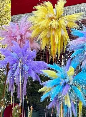 田园风自然仿真花艺烟花摆件客厅户外百搭柔软蓬松清新治愈显格调