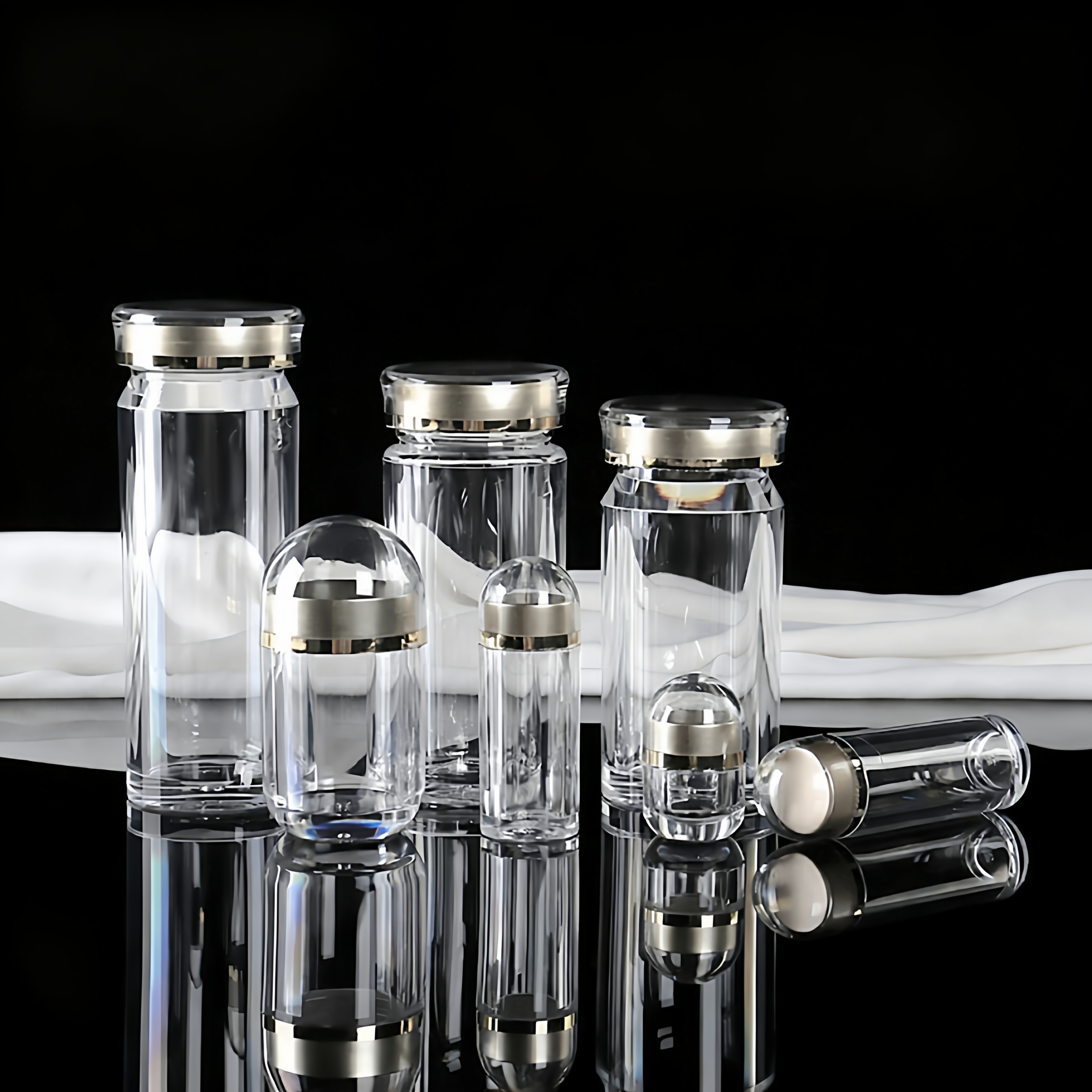 透明亚克力塑料瓶滋补保健品密封瓶防潮锁鲜食品级材质便携好收纳