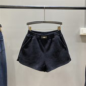 靴裤 2025秋冬季 宽松显瘦百搭外穿A字阔腿裤 女短裤 潮 松紧腰休闲裤