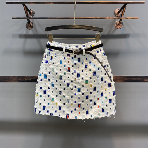 牛仔短裙包臀半身裙a字高腰