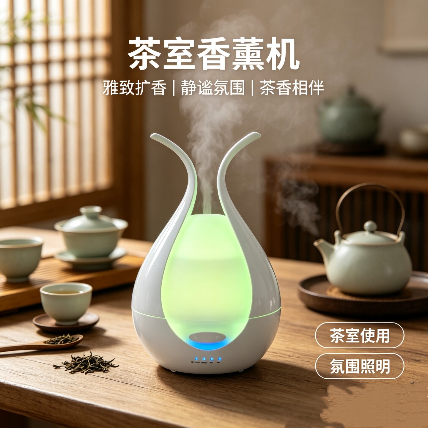 超声波香薰机精油专用喷香家用卧室加湿器一体酒店商用香氛摆件