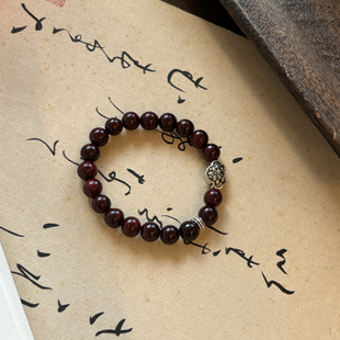 心外无物 原创新中式天然檀木搭配民族风配件古朴配色沉静手串